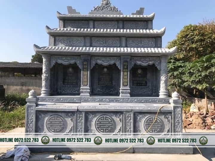 Giá Mộ Đá 3 Mái – Bảng Giá Tham Khảo Theo Chất Liệu, Hoa Văn