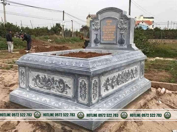 mo-da-khong-mai-2 Mộ Đá Không Mái – Thiết Kế Đơn Giản, Phù Hợp Khu Lăng Mộ Nhiều Phần Mộ