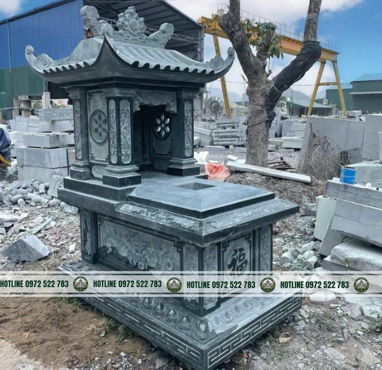 Mộ Đá 1 Mái – Kiểu Mộ Có Mái Gọn Gàng, Trang Nghiêm