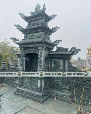 Khu lăng mộ gia đình bằng đá, chuẩn phong thủy, chế tác tại làng nghề Ninh Vân