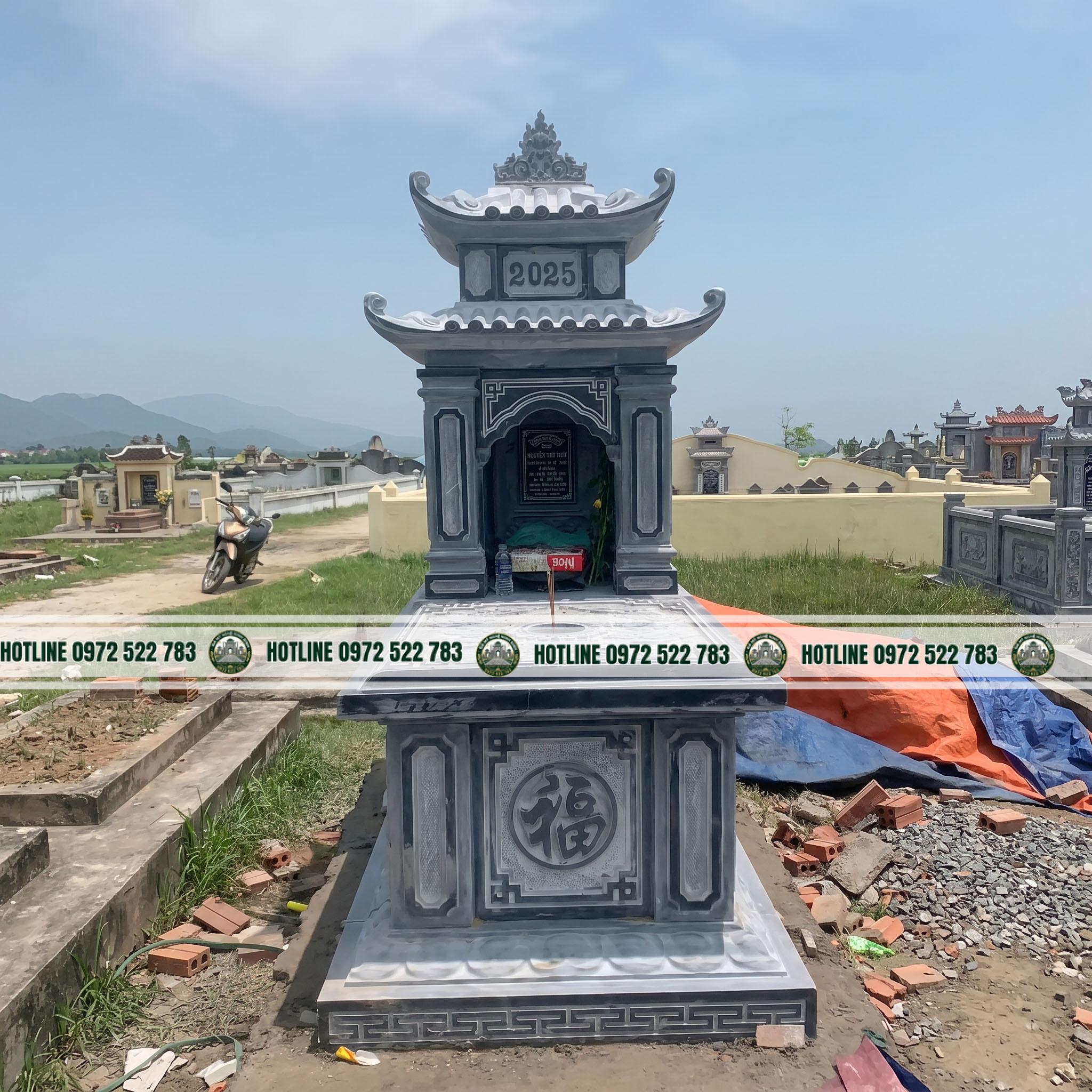 Chinh-dien-4 Mộ Đá 2 Mái – Kiểu Dáng Cân Đối, Bền Vững, Chuẩn Phong Thủy