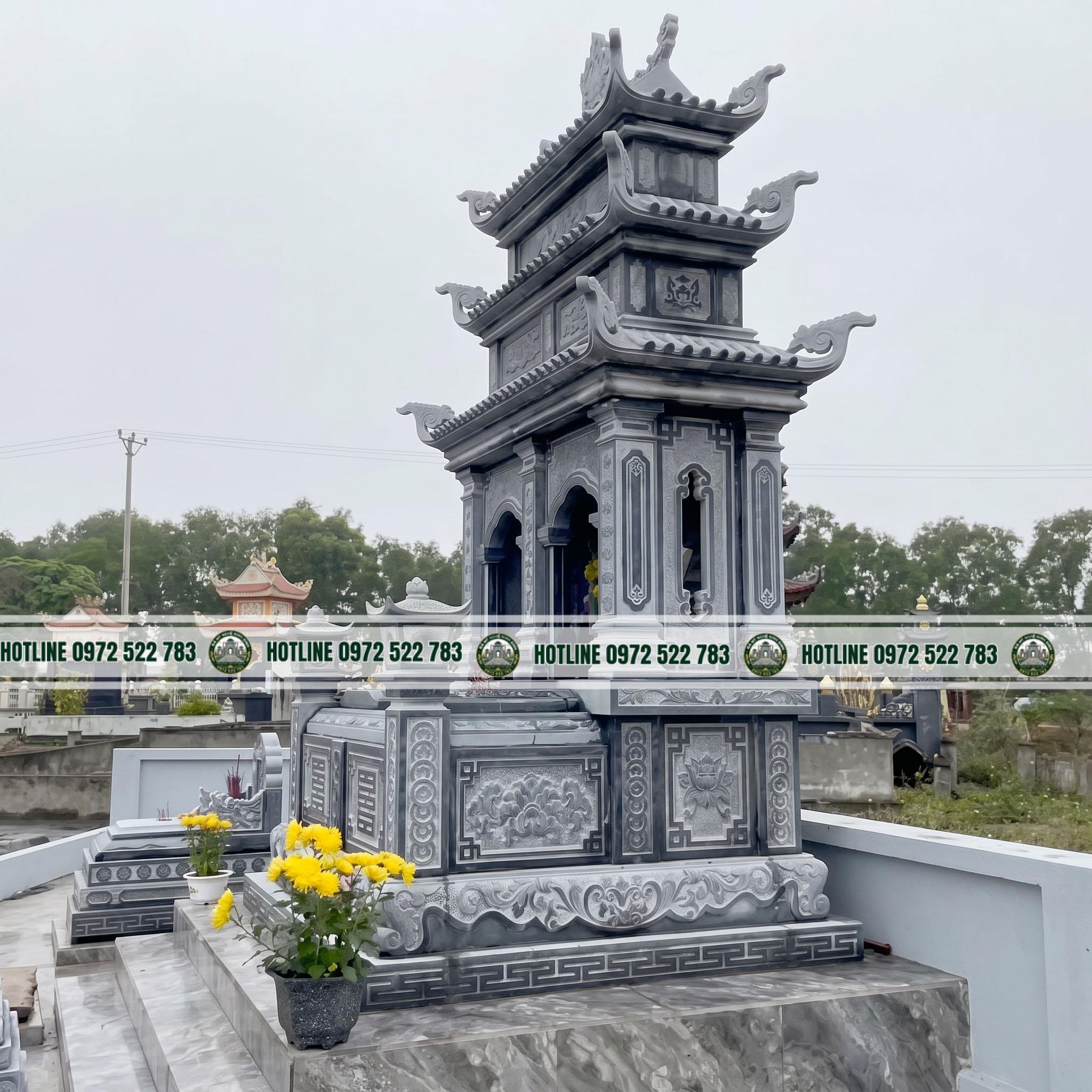 Mo-Da-Xanh-Tu-Nhien-Ba-Mai-Nguyen-Khoi-Cham-Chu-Tho-2 Mộ Đá 3 Mái – Kiến Trúc Bề Thế, Uy Nghi Cho Nơi An Nghỉ Tổ Tiên