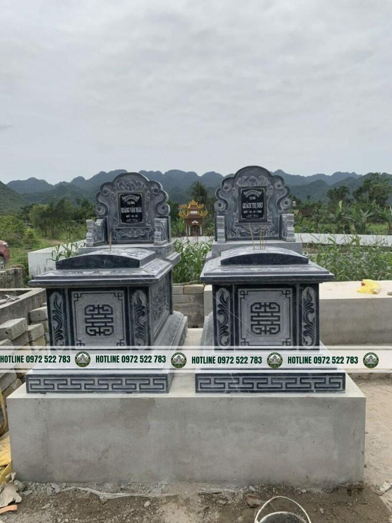 Mo-hau-banh-xanh-den-12-800x1067 Mộ Đá Không Mái – Thiết Kế Đơn Giản, Phù Hợp Khu Lăng Mộ Nhiều Phần Mộ