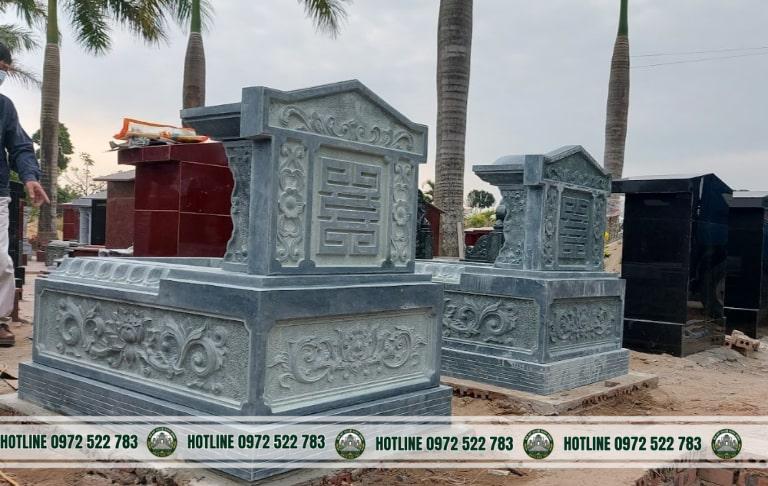 mo-khong-mai-da-dep Mộ Đá Không Mái – Thiết Kế Đơn Giản, Phù Hợp Khu Lăng Mộ Nhiều Phần Mộ